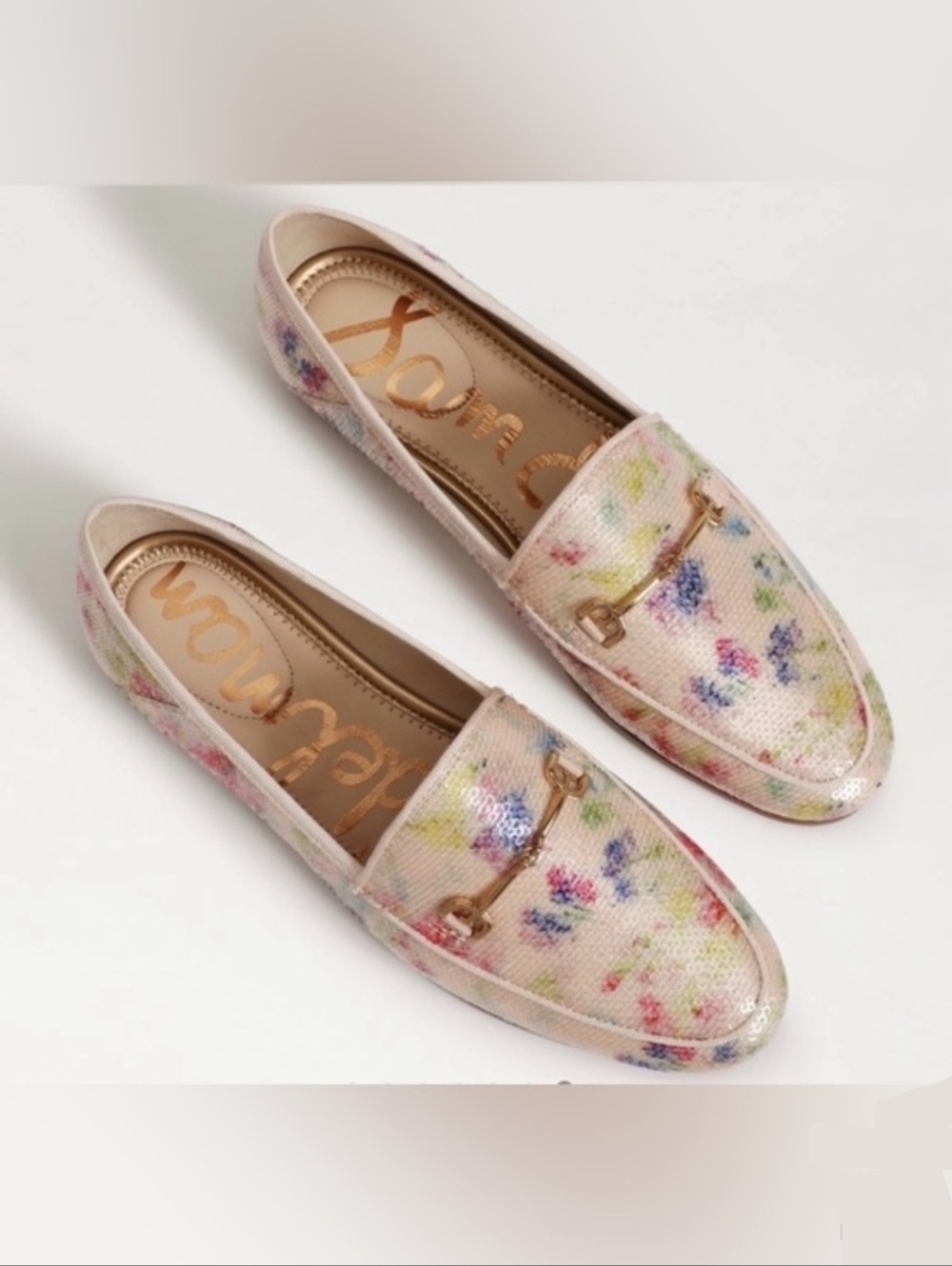 Sam Edelman Loraine Floral Sequin Bit Loafer Size 8